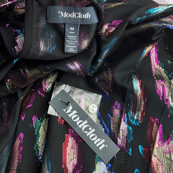 NWT Modcloth Northern Lights Dress with Multicolor Abstract Pattern - Size M - Picture 10 of 11